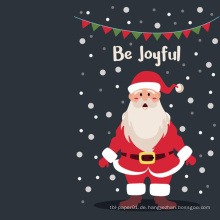 Kundenspezifische Gruß-Karten-frohe Weihnacht-Karte Santa frohe Weihnachten